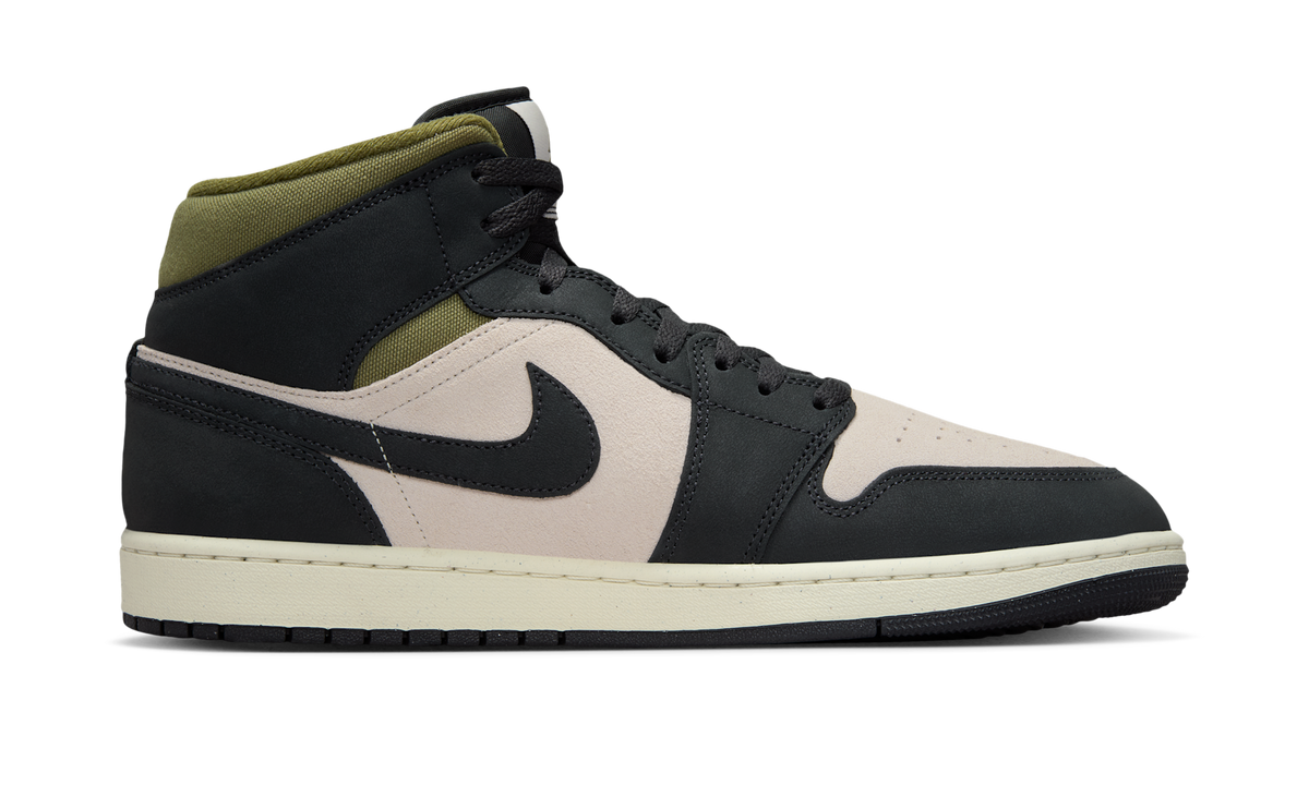 Air Jordan 1 Mid SE Off Noir Medium Olive HV4091-102 — Vista 2