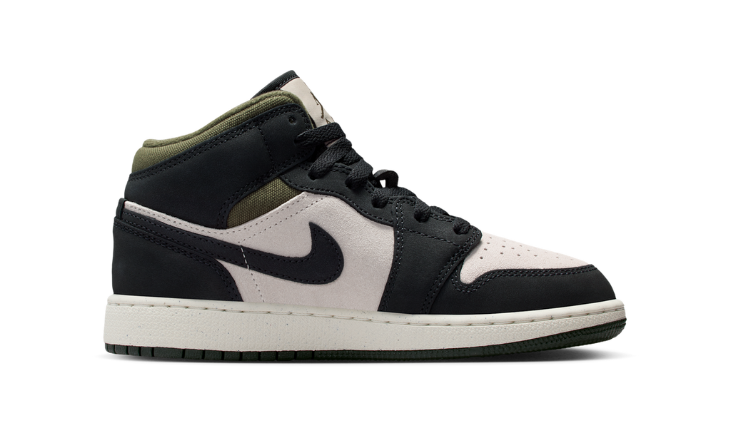 Air Jordan 1 Mid Off Noir Medium Olive (GS) HV4399-102 — Vista 2
