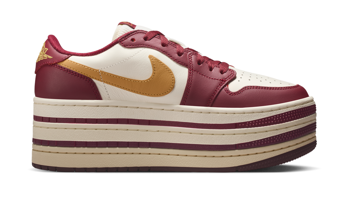 Air Jordan 1 Low Triple Stack Team Red Pale Ivory (Women's) HV8288-600 — Vista 2