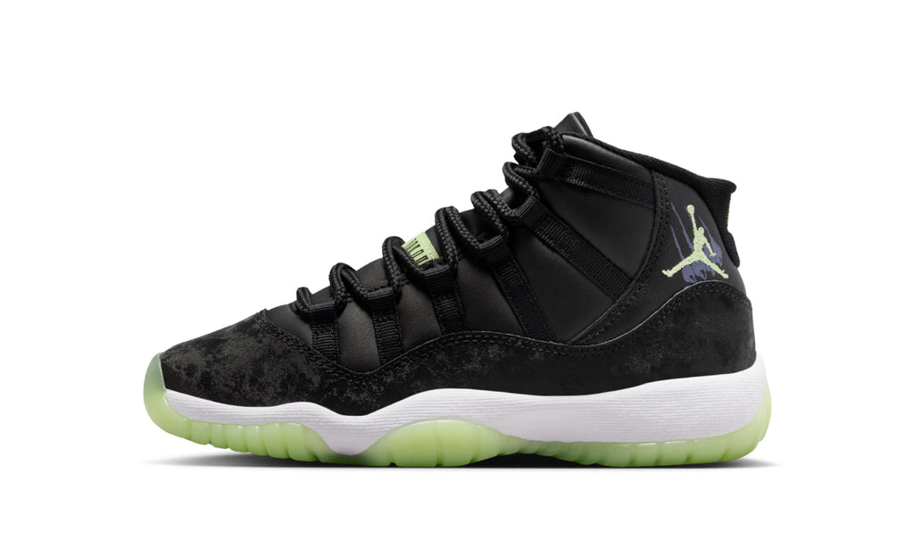 Air Jordan 11 Retro Black Barely Volt (GS) IB1378-001 — Vista 1