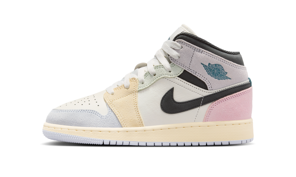 Air Jordan 1 Mid SE Sail Pastels (GS) IB7053-100 — Vista 1