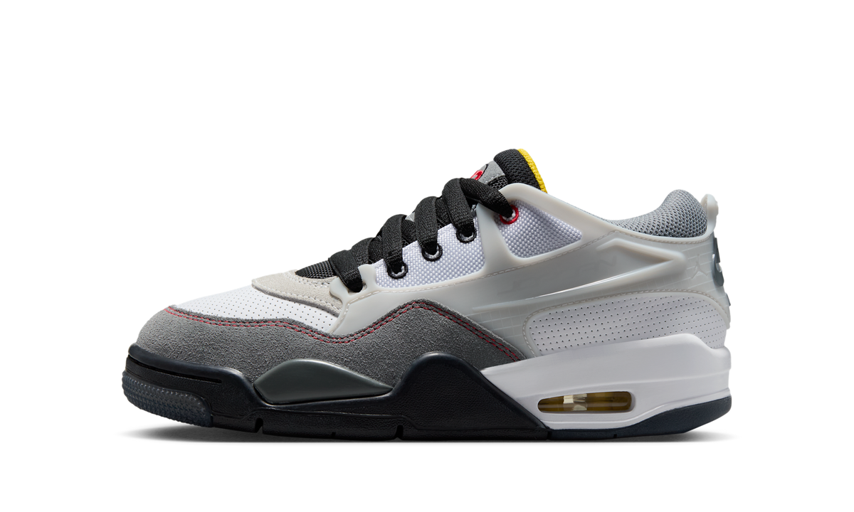 Air Jordan 4 RM Premium White Black Smoke Grey Fire Red (GS) IB8051-100 — Vista 1