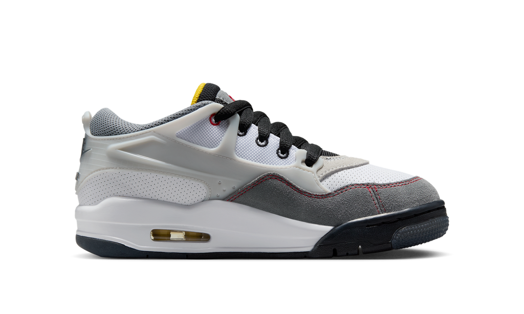 Air Jordan 4 RM Premium White Black Smoke Grey Fire Red (GS) IB8051-100 — Vista 2