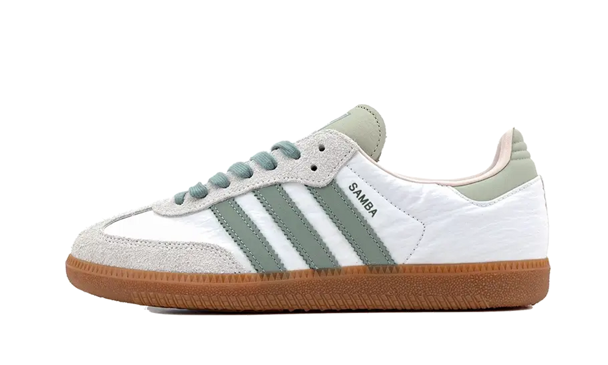Adidas Samba OG Cloud White Silver Green