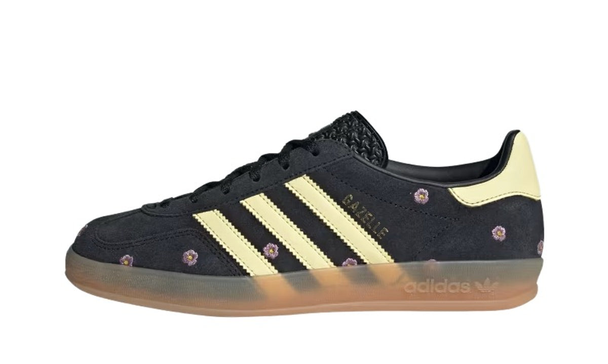 Adidas Gazelle Indoor Core Black Almost Yellow Floral