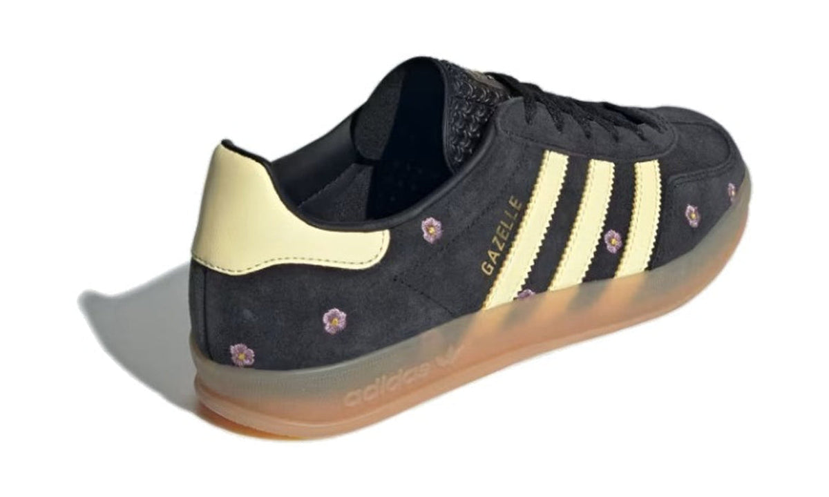 Adidas Gazelle Indoor Core Black Almost Yellow Floral