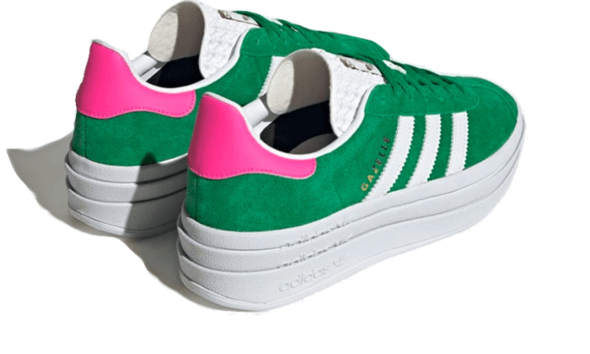 Adidas Gazelle Bold Green Lucid Pink
