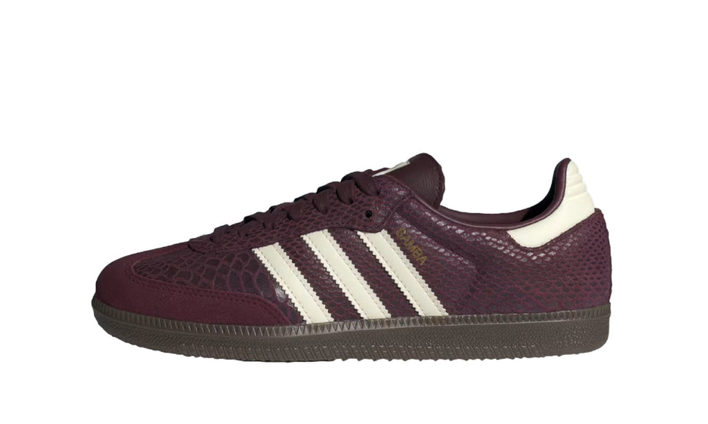 Adidas Samba OG Snakeskin Maroon Cream White