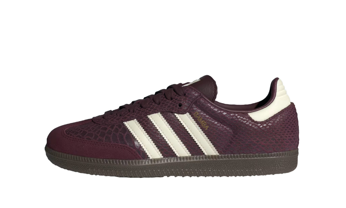Adidas Samba OG Snakeskin Maroon Cream White