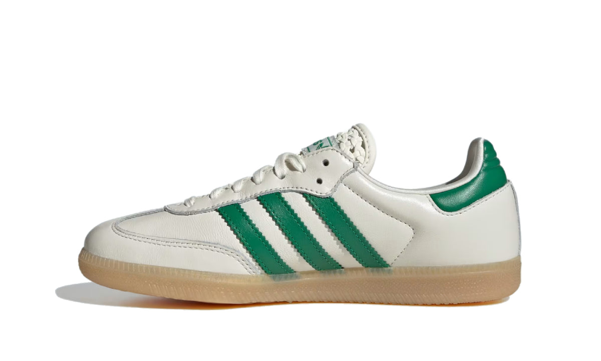 Adidas Samba OG Basketweave Tongue Off White Green