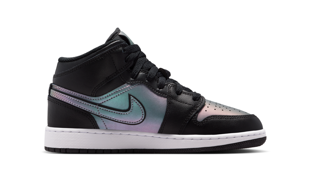 Air Jordan 1 Mid SE BG Black White (GS) IH4106-010 — Vista 2