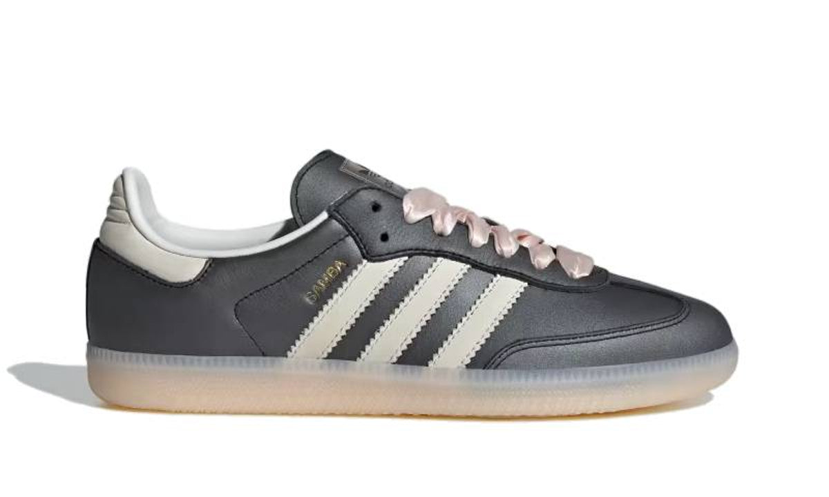 Adidas Samba OG Black Pink Ribbon Laces