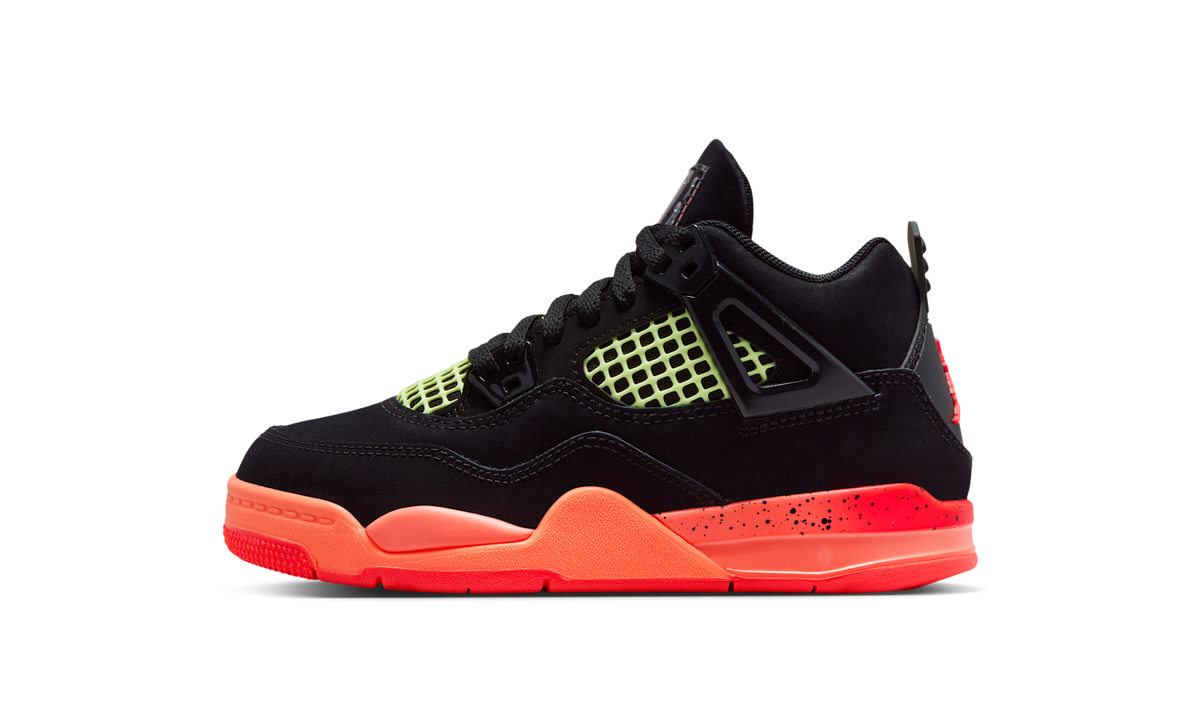 Air Jordan 4 Retro Black Infrared Barely Volt (PS) II1269-001 — Vista 1
