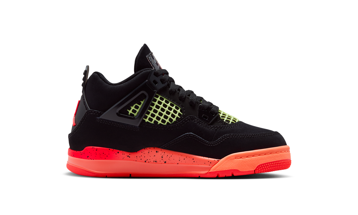 Air Jordan 4 Retro Black Infrared Barely Volt (PS) II1269-001 — Vista 2
