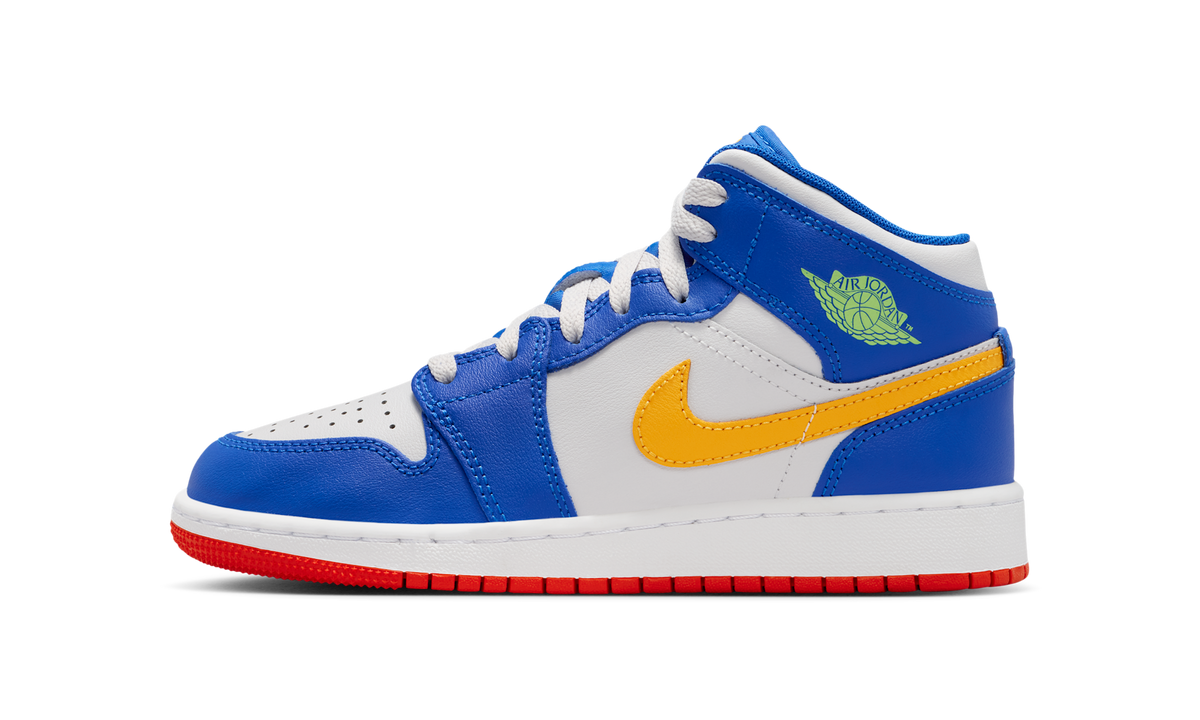Air Jordan 1 Mid Racer Blue Red Gold (GS) IM6562-445 — Vista 1