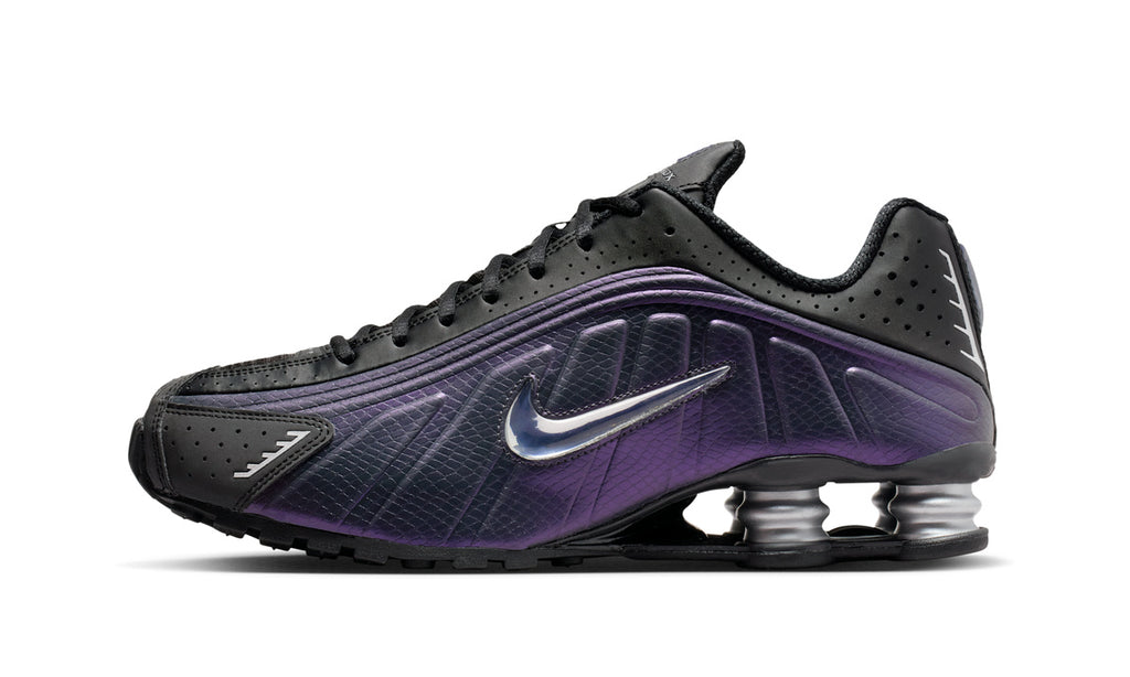 Nike Shox R4 Black Metallic Silver Purple Dynasty — Foto 1