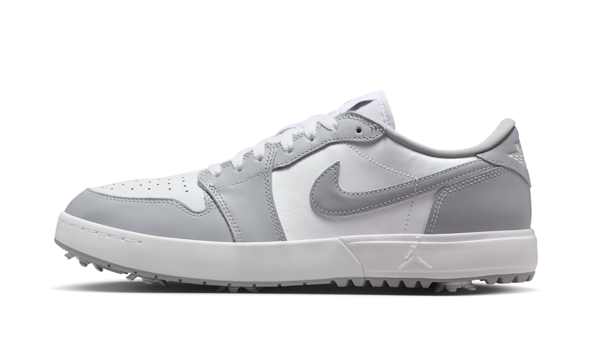 Air Jordan 1 Low Golf Spiked Wolf Grey White IQ3417-001 — Vista 1