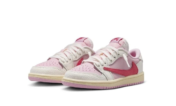 Air Jordan 1 Retro Low OG SP Travis Scott Sail Tropical Pink (PS) IQ7605-101 — Vista 2