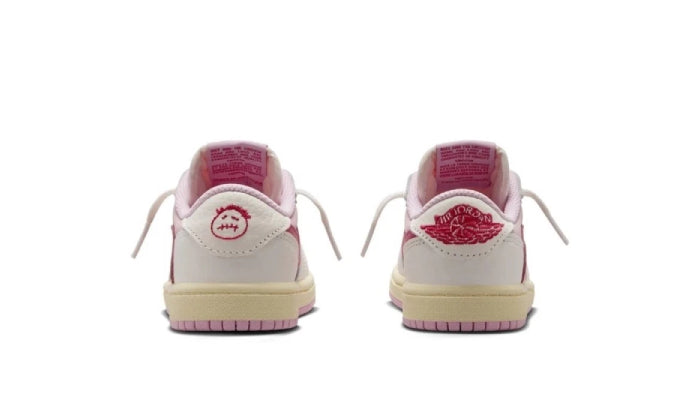 Air Jordan 1 Retro Low OG SP Travis Scott Sail Tropical Pink (PS) IQ7605-101 — Vista 3