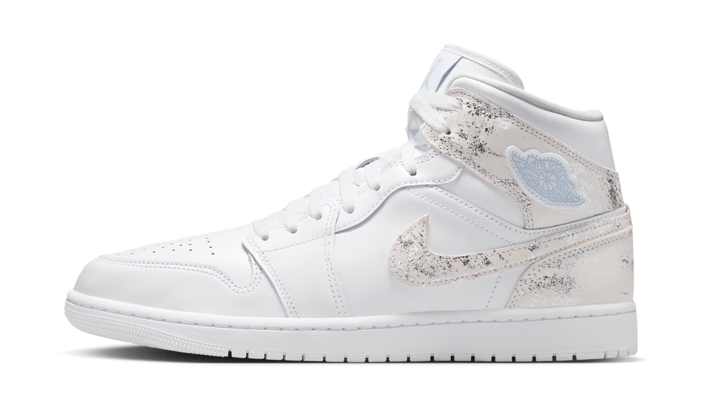Air Jordan 1 Mid SE Distressed White Field Silver IR2271-100 — Vista 1