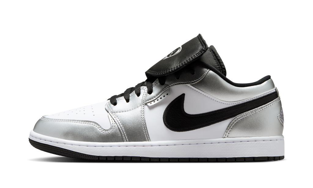 Air Jordan 1 Low SE Metallic Silver Tiempo (GS) IR2310-100 — Vista 1