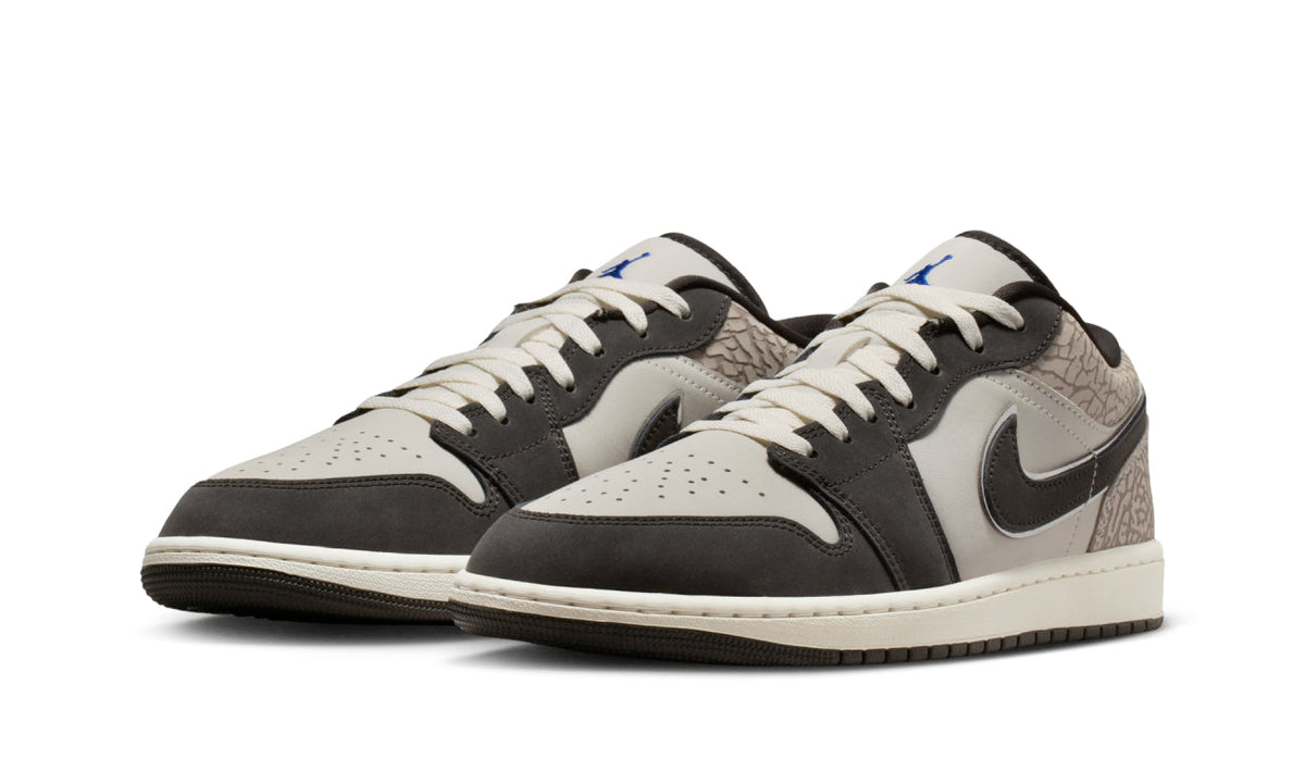 Air Jordan 1 Low SE Sail Deep Pewter Elephent Print (GS) IU2269-100 — Vista 2