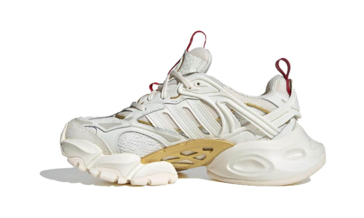 Adidas XLG Runner Deluxe Off White Gold Metallic Red