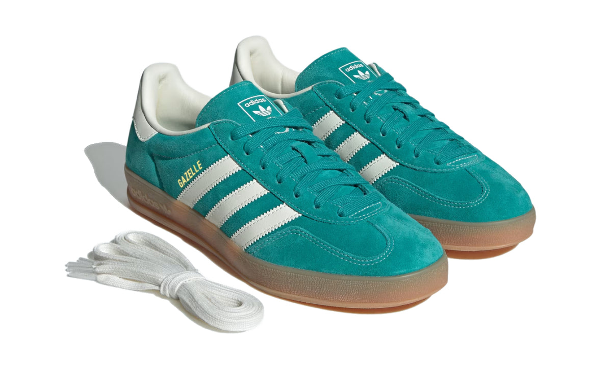 Adidas Gazelle Indoor Pure Teal Off White Gold Metallic