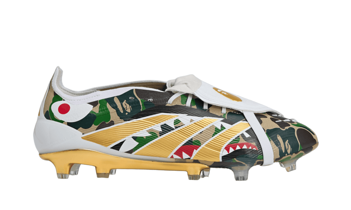 Adidas Predator Elite Foldover Tongue FG Bape Green Camo JS3104 — Vista 3
