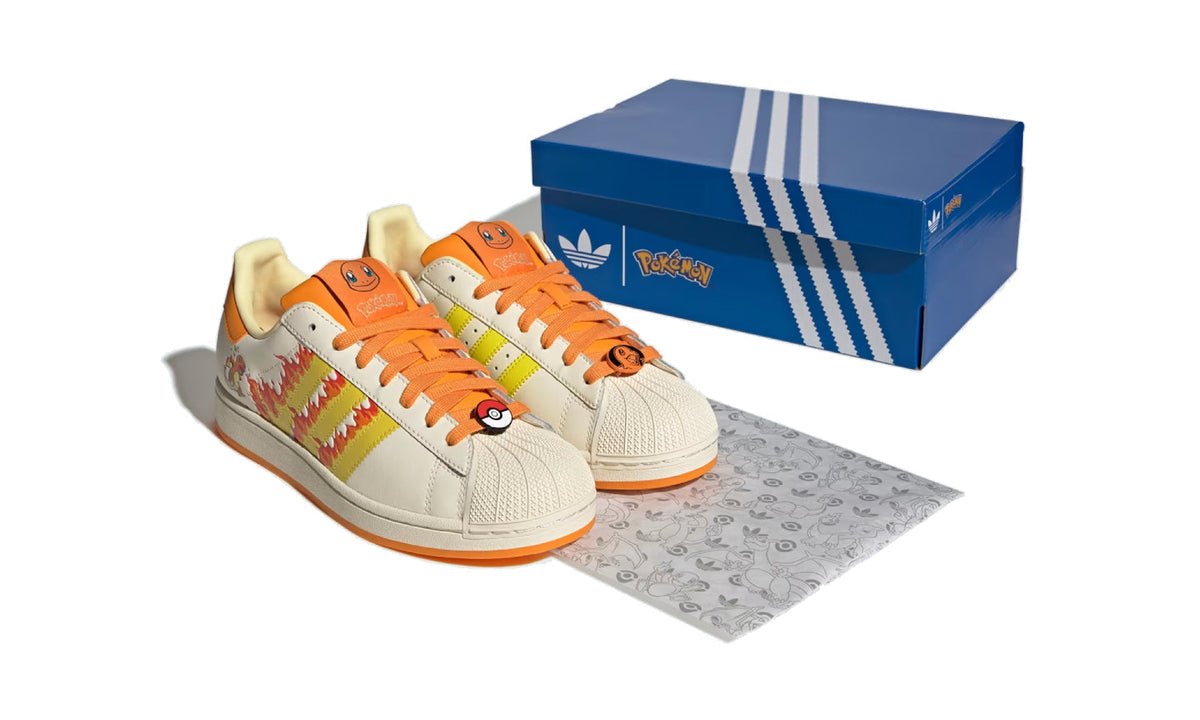 Adidas Superstar Pokémon Charmander White Yellow