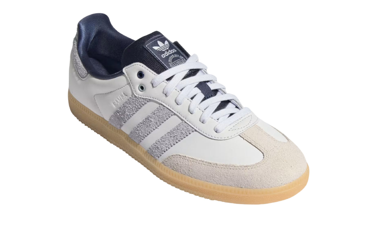 Adidas Samba OG Crystal White Halo Silver Shadow Navy