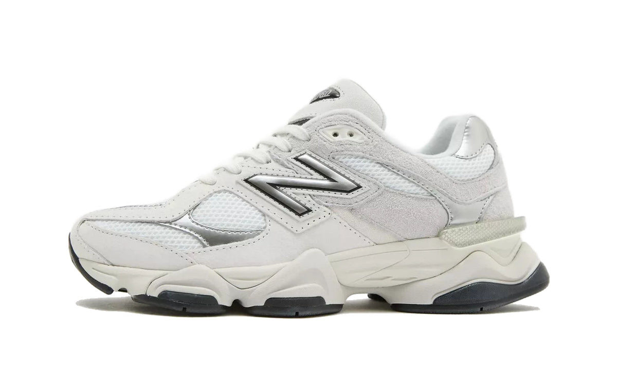 New Balance 9060 White Black Metallic Silver U9060JRB — Vista lateral