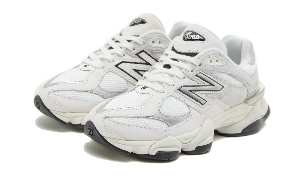 New Balance 9060 White Black Metallic Silver U9060JRB — Vista adicional