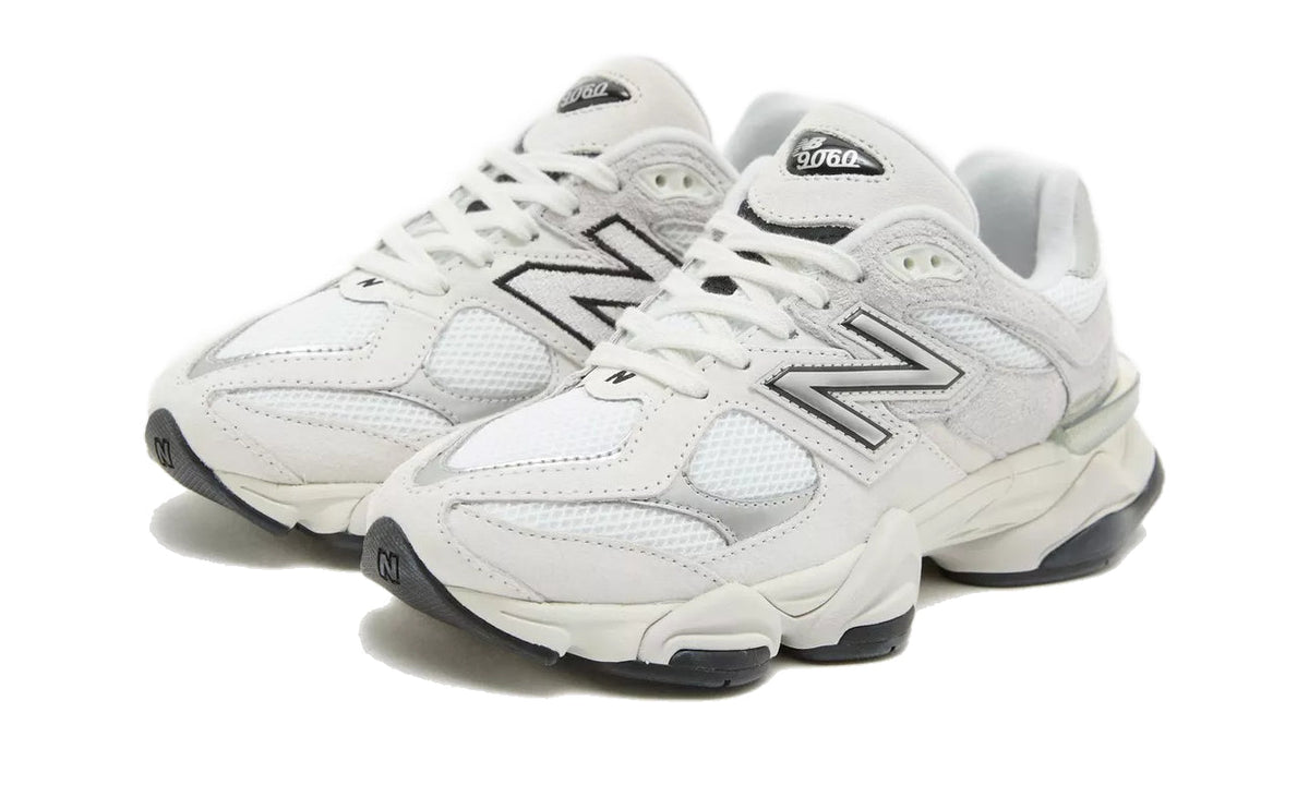 New Balance 9060 White Black Metallic Silver U9060JRB — Vista adicional