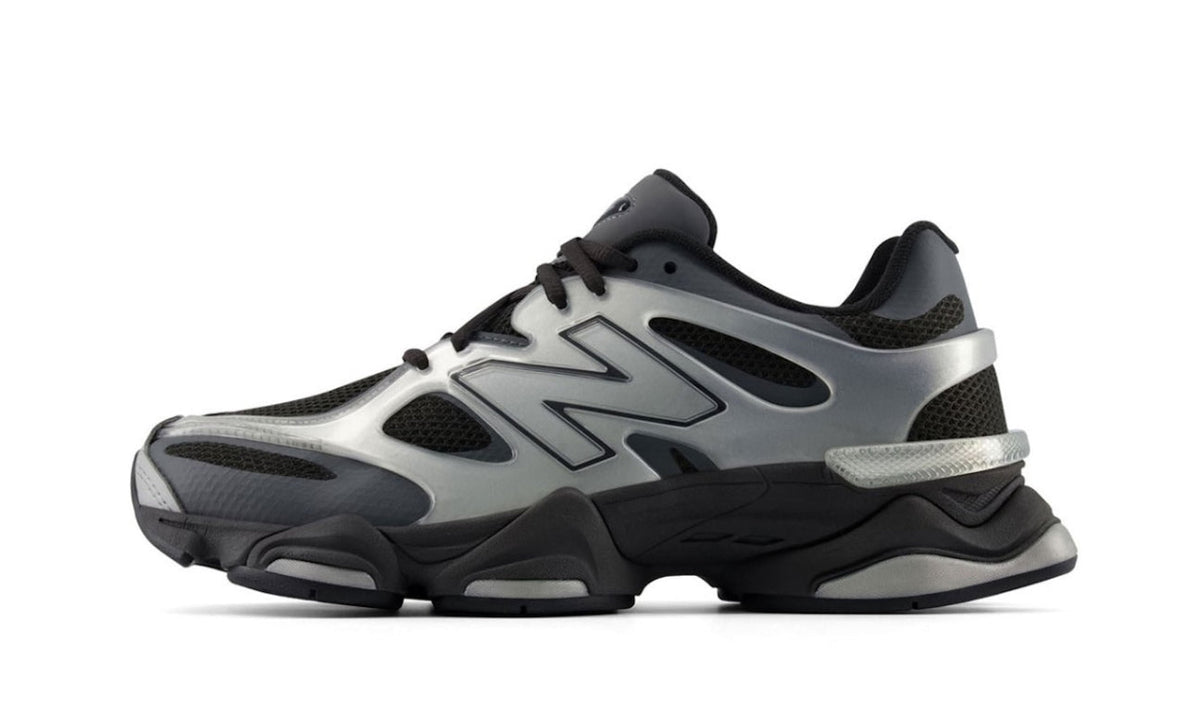 New Balance 9060 X Silver Black U9060ISA — Vista lateral