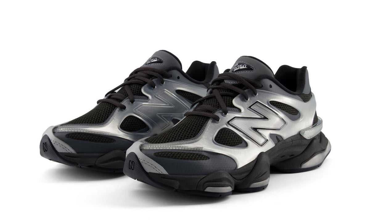 New Balance 9060 X Silver Black U9060ISA — Vista adicional