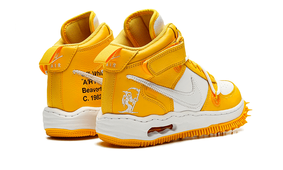 Nike Air Force 1 Mid SP Off-White Varsity Maize - DR0500-101 - Vista 3