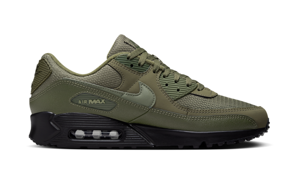 Nike Air Max 90 Reflective Swoosh Medium Olive - HQ3828-200 - Vista 3