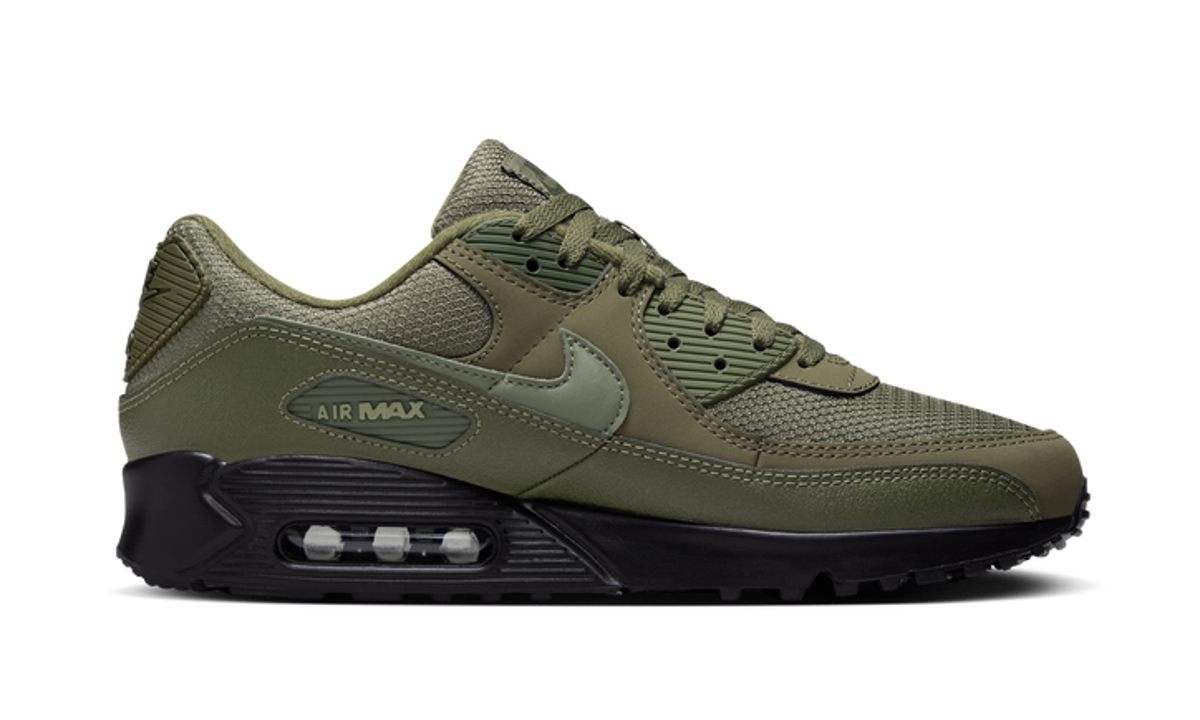 Nike Air Max 90 Reflective Swoosh Medium Olive - HQ3828-200 - Vista 3