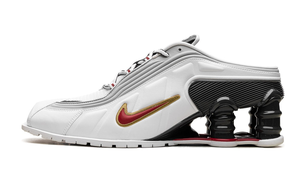 Nike Shox MR4 Mule Martine Rose Metallic Platinum Varsity Red (Women's) — vista 1