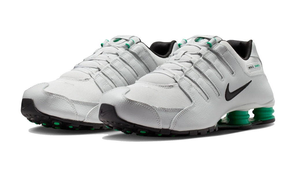 Nike Shox NZ Grey Fog Stadium Green Black — vista 2