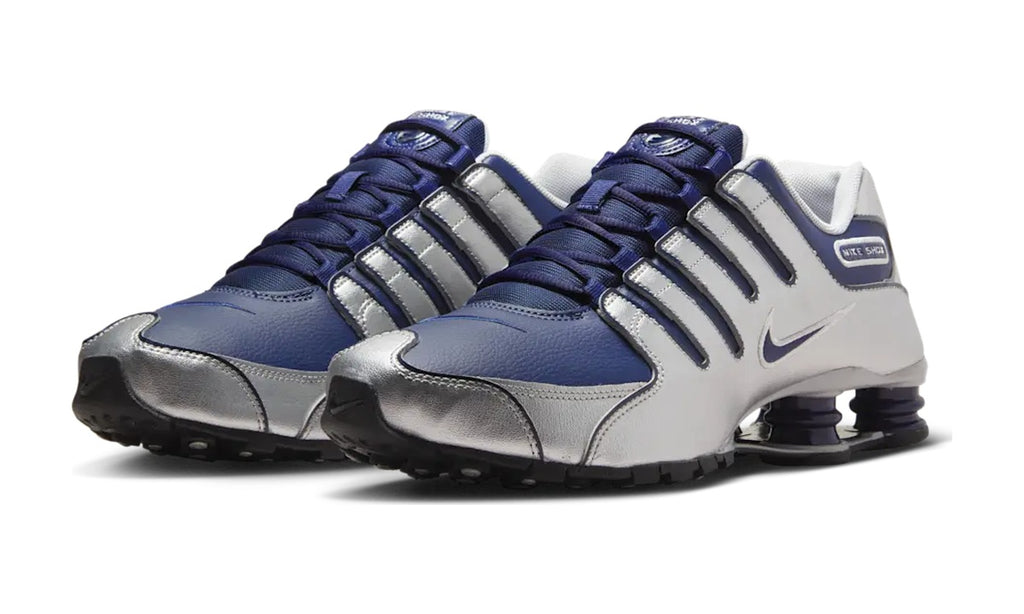 Nike Shox NZ Midnight Navy Metallic Silver — vista 2