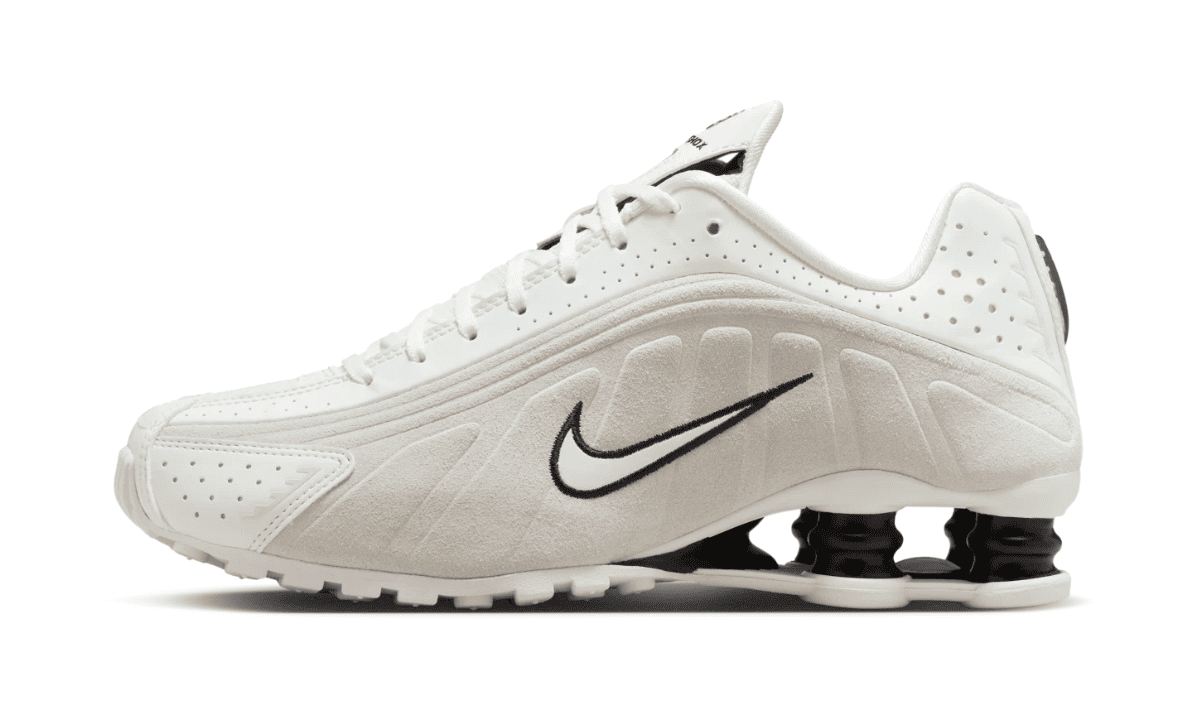 Nike Shox R4 White Suede