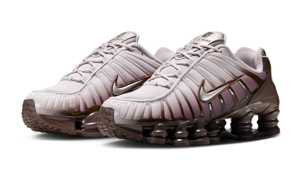Nike Shox TL Baroque Brown Platinum Violet Metallic Silver (Women's) — vista 2