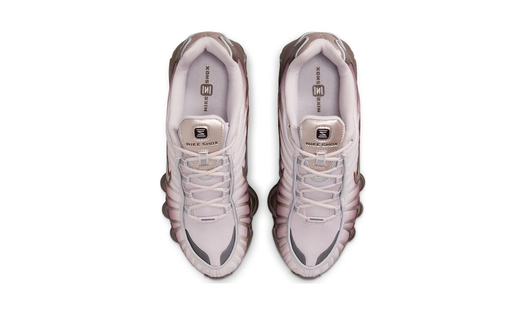 Nike Shox TL Baroque Brown Platinum Violet Metallic Silver (Women's) — vista 3