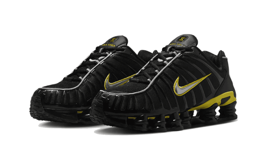 Nike Shox TL Black Dynamic Yellow Metallic Silver