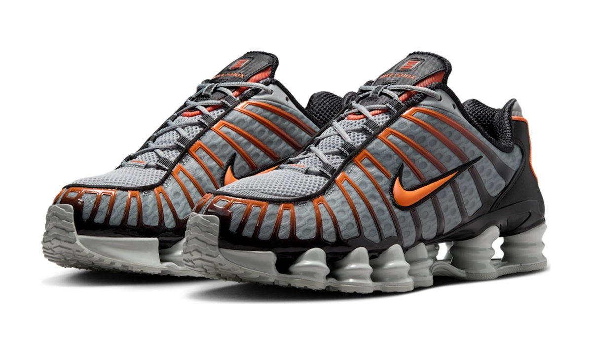 Nike Shox TL Light Smoke Grey Black Bright Mandarin — vista 2