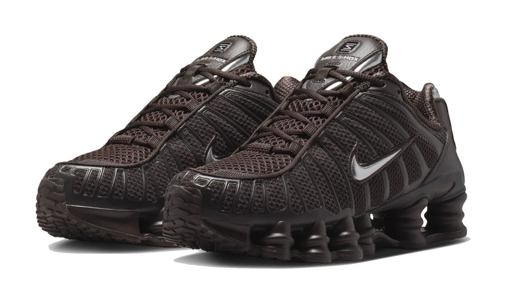 Nike Shox TL Velvet Brown Metallic Silver (Women's) — vista 2