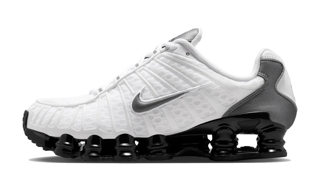 Nike Shox TL White Black Metallic Cool Grey — vista 1