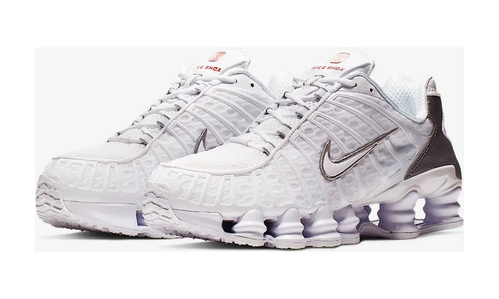 Nike Shox TL White Metallic Silver — vista 3